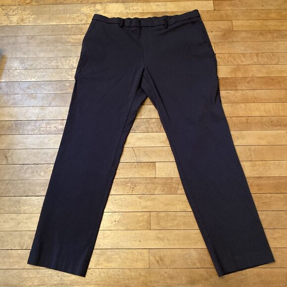 Tommy Hilfiger Pants Women’s Size 40x32 Flat Front Black Straight Leg Office - Picture 1 of 10